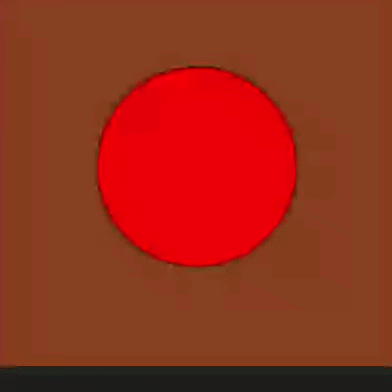This code plays a doorbell sound and makes the circle flash lighter when the user presses a button.